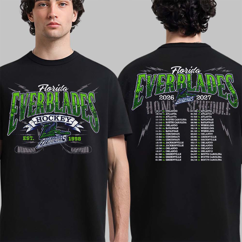 Florida Everblades Merch 2026 2027 Season Home Schedule Tour T-Shirt Gift For Hockey Lovers Florida Everblades Merch 2026 2027 Season Home Schedule Tour T-Shirt Gift For Hockey Lovers