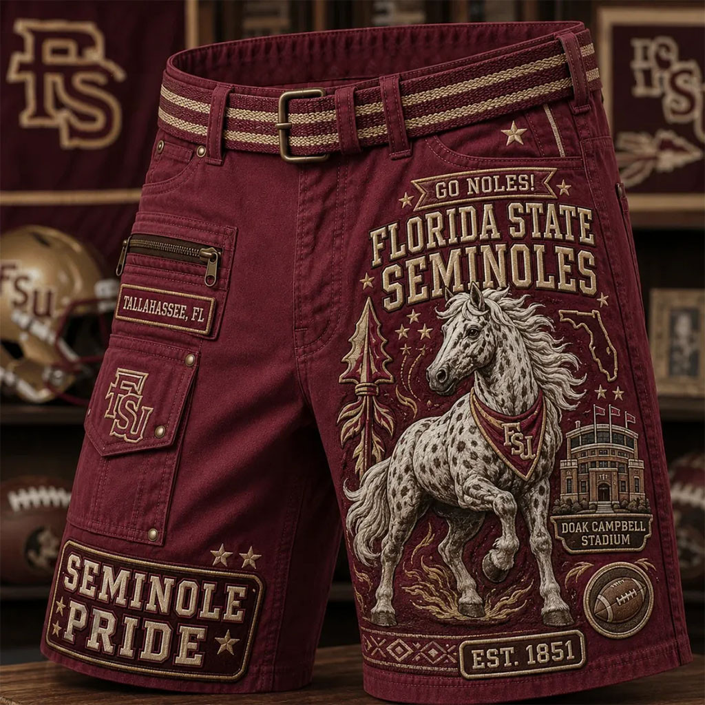 Florida State Seminoles Est 1851 Maroon Shorts Seminole Pride Merch Best Gifts For Football Fans