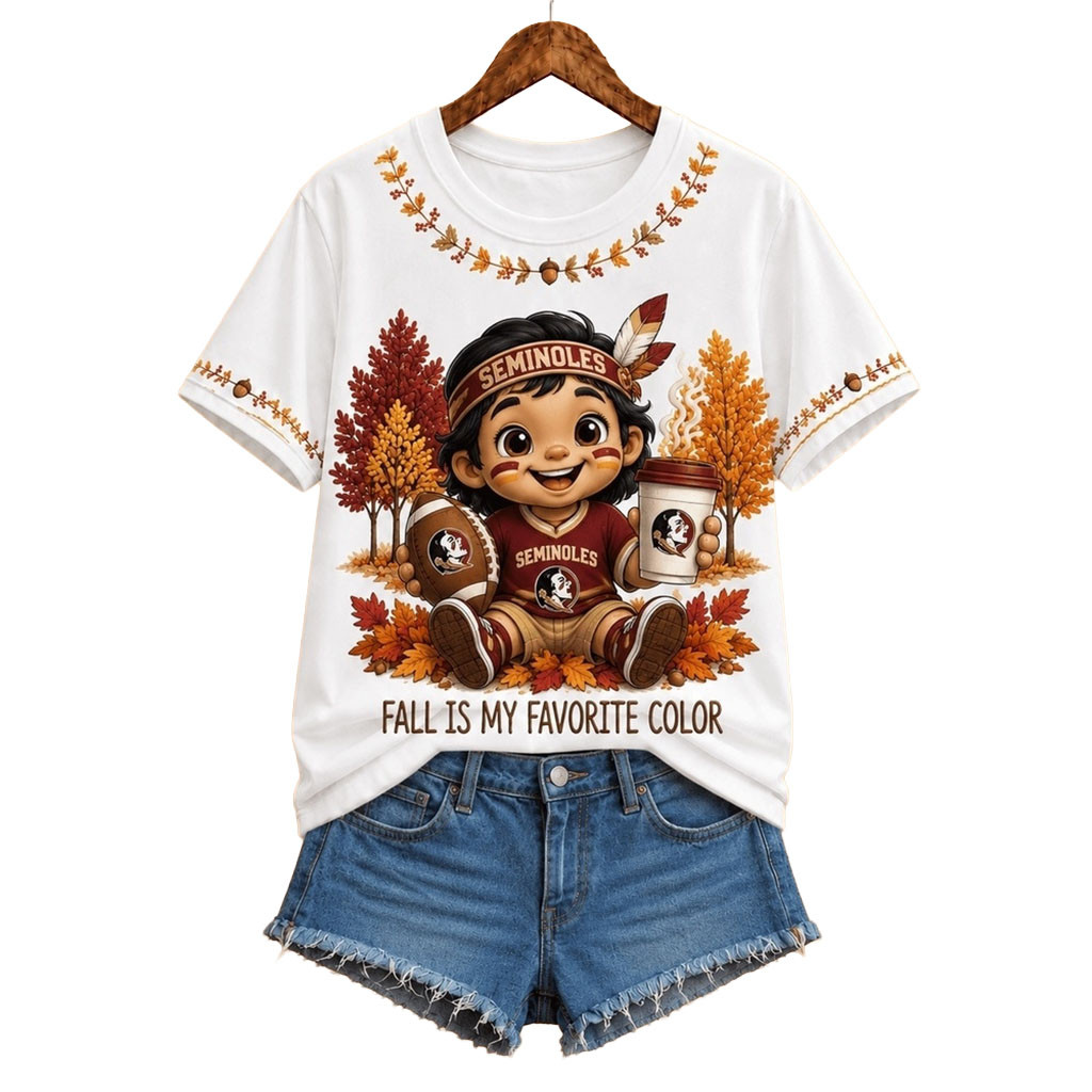 Florida State Seminoles Fall Is My Favorite Color T-Shirt Seminoles Merch Cool Football Gifts