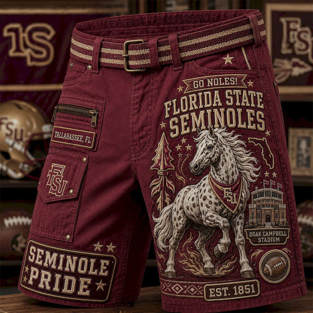 Florida State Seminoles Go Noles Seminole Pride Shorts Seminoles Merch Gift For Football Lover