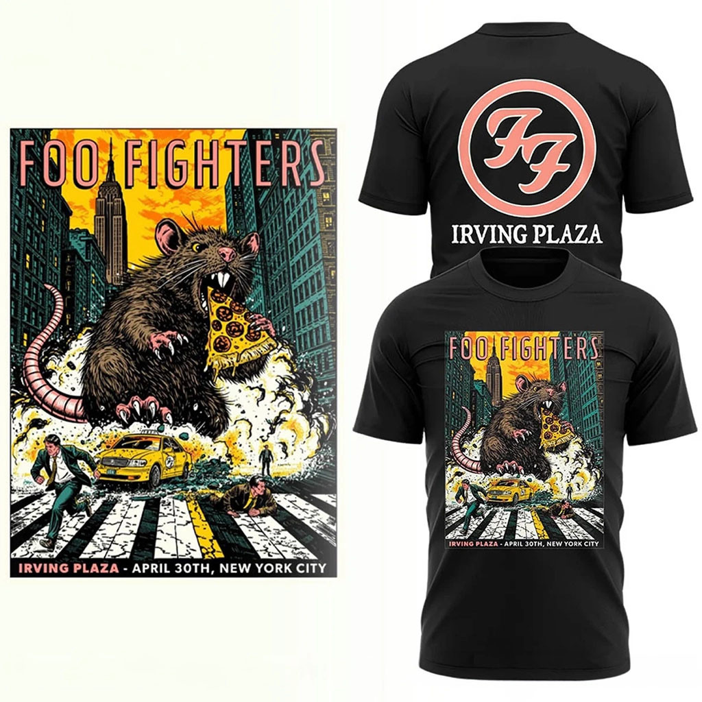 Foo Fighters Merch 2026 FF Secret Show At Irving Plaza NYC T-Shirt Music Gift Ideas