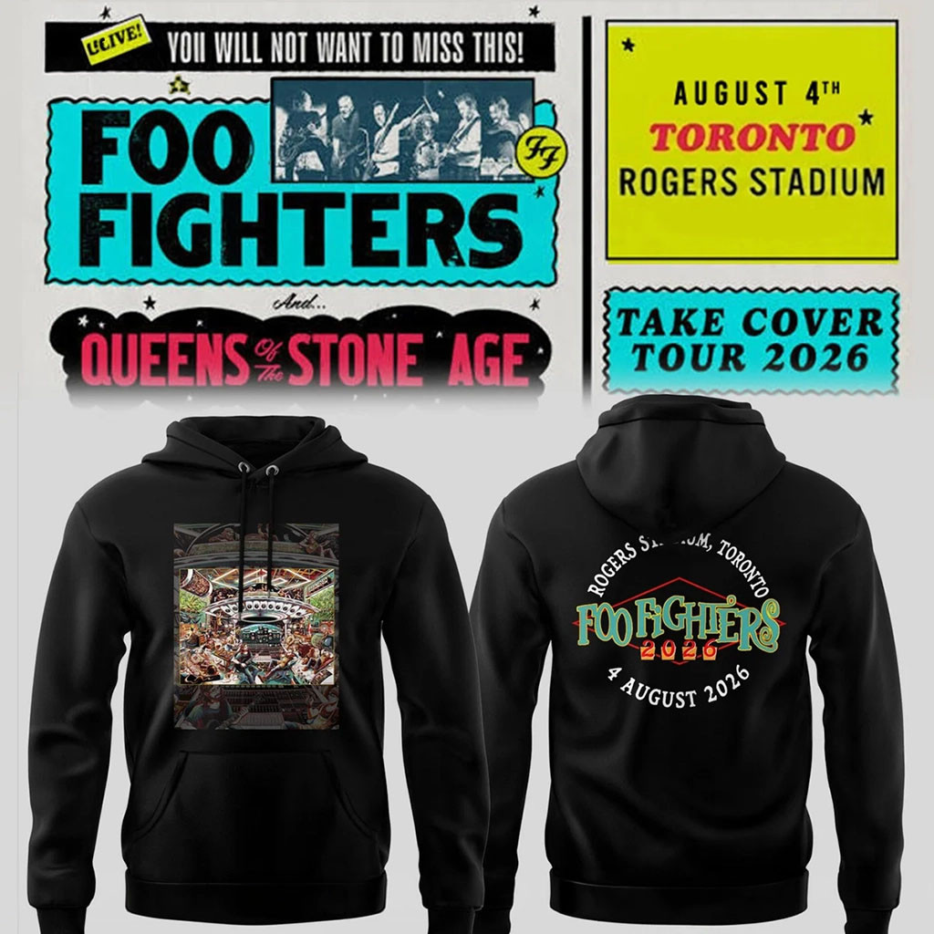 Foo Fighters Merch 2026 FF Take Cover Tour Toronto ON Hoodie Music Related Gifts For Men Foo Fighters Merch 2026 FF Take Cover Tour Toronto ON Hoodie Music Related Gifts For Men