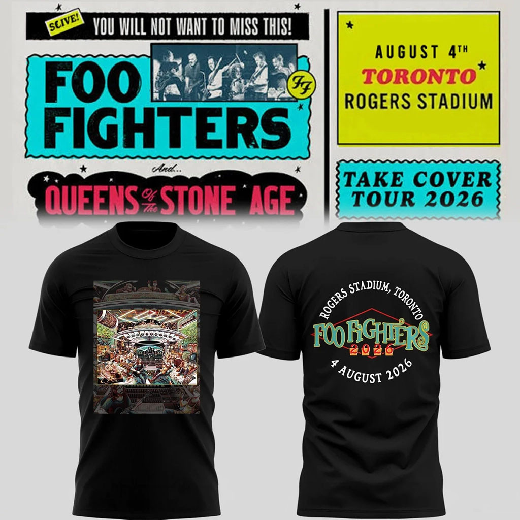 Foo Fighters Merch 2026 FF Take Cover Tour Toronto ON T-Shirt Gift For Rock Band Fans
