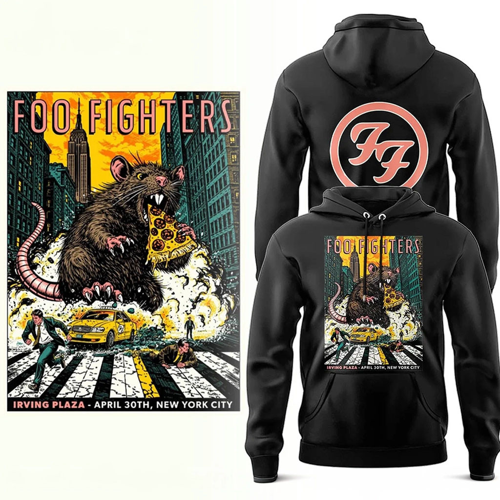 Foo Fighters Merch FF Secret Show At Irving Plaza NYC 2026 Poster Hoodie Rock Fan Gifts Foo Fighters Merch FF Secret Show At Irving Plaza NYC 2026 Poster Hoodie Rock Fan Gifts