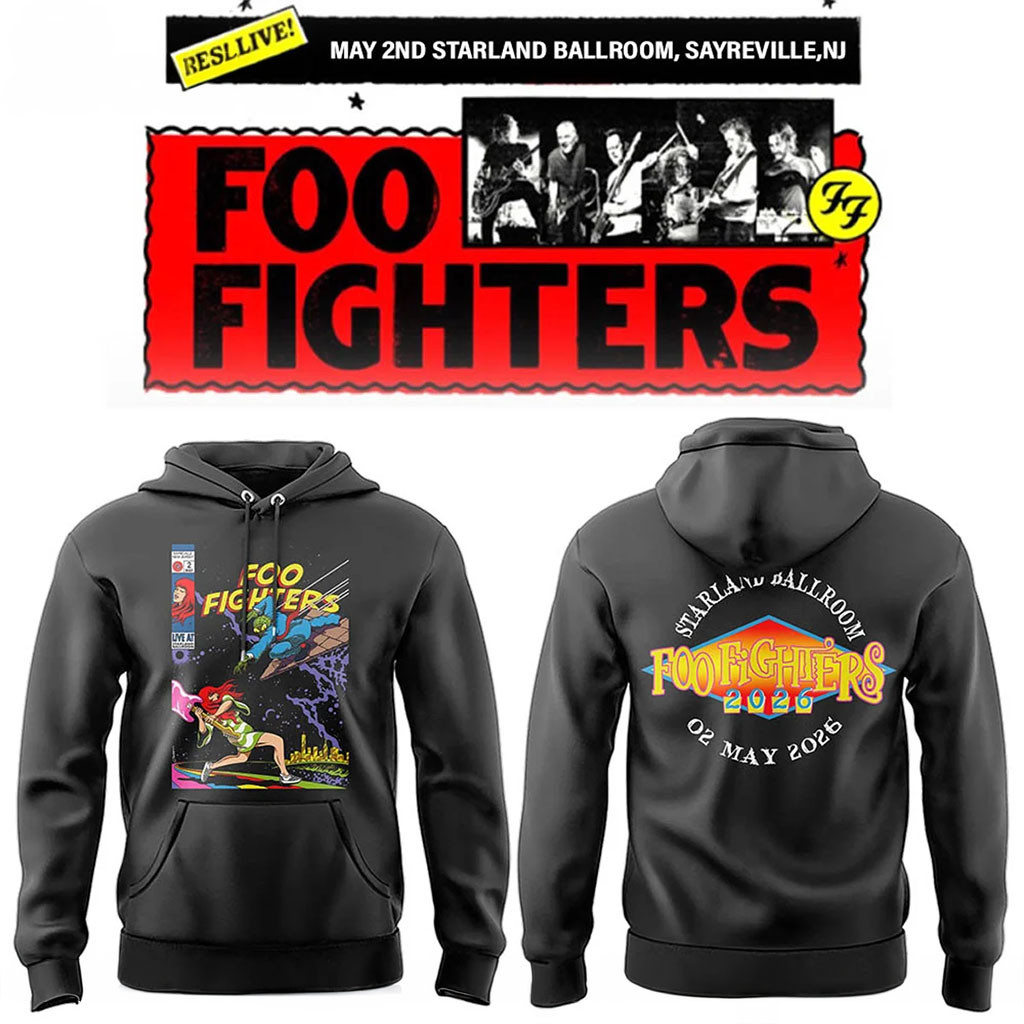 Foo Fighters Merch FF Secret Show At Starland Ballroom Sayreville City Hoodie 2026 Fan Gifts