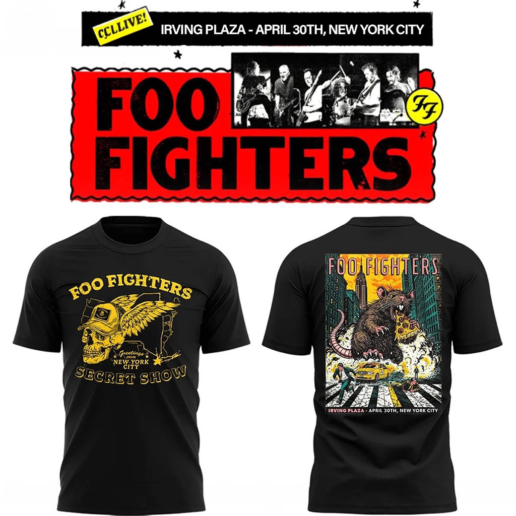 Foo Fighters Merch FF Secret Show New York City At Irving Plaza T-Shirt 2026 Band Fan Apparel