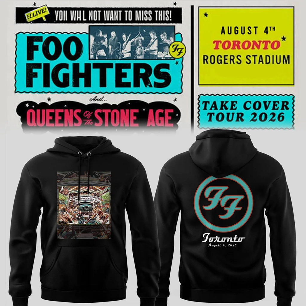 Foo Fighters Merch FF Take Cover Tour 2026 In Toronto ON Hoodie Present For Band Lovers