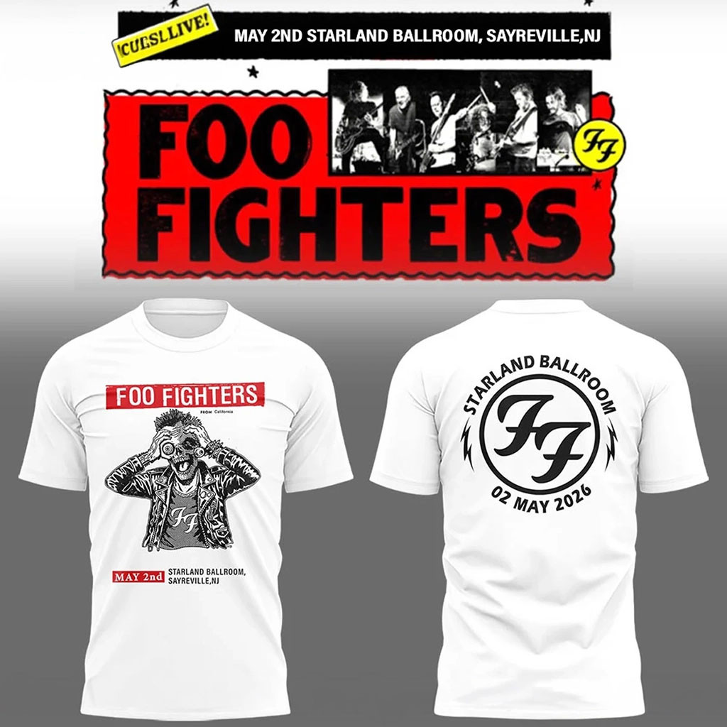 Foo Fighters Secret Show At Starland Ballroom May 2nd T-Shirt White FF Tour Merch Gifts