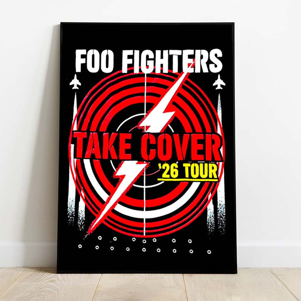 Foo Fighters Take Cover 2026 Tour Graphic Poster Foo Fighters Merch Wall Art For Living Room