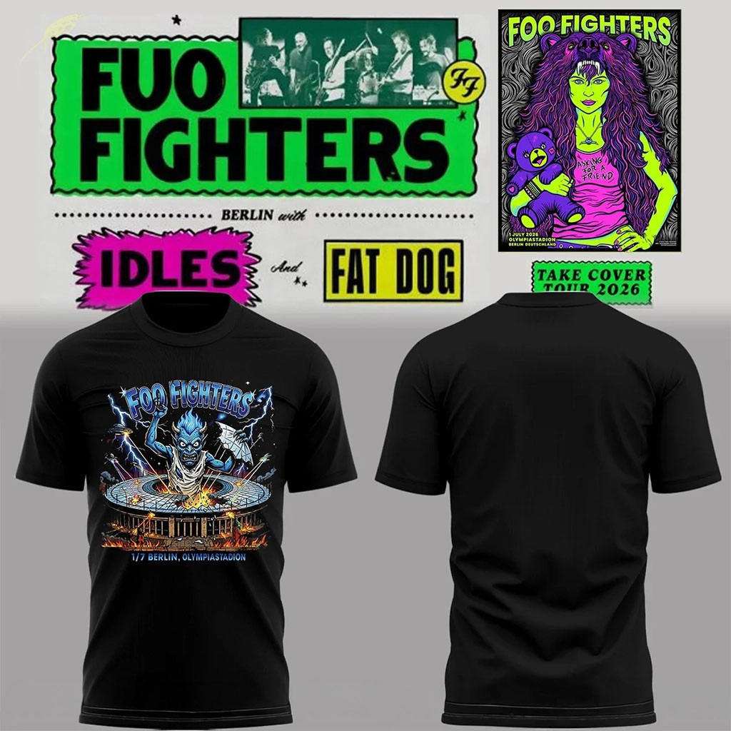 Foo Fighters Take Cover Tour Merch 2026 At Berlin Olympiastadion T-Shirt Gift For Rock Fans