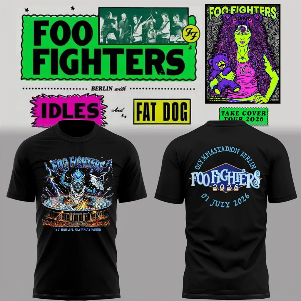 Foo Fighters Take Cover Tour Merch 2026 At Olympiastadion In Berlin DE T-Shirt Music Fan Gifts