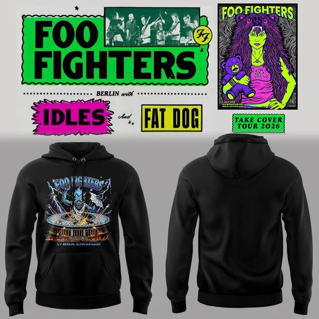 Foo Fighters Take Cover Tour Merch 2026 FF At Olympiastadion Berlin Hoodie Gift for Music Fans