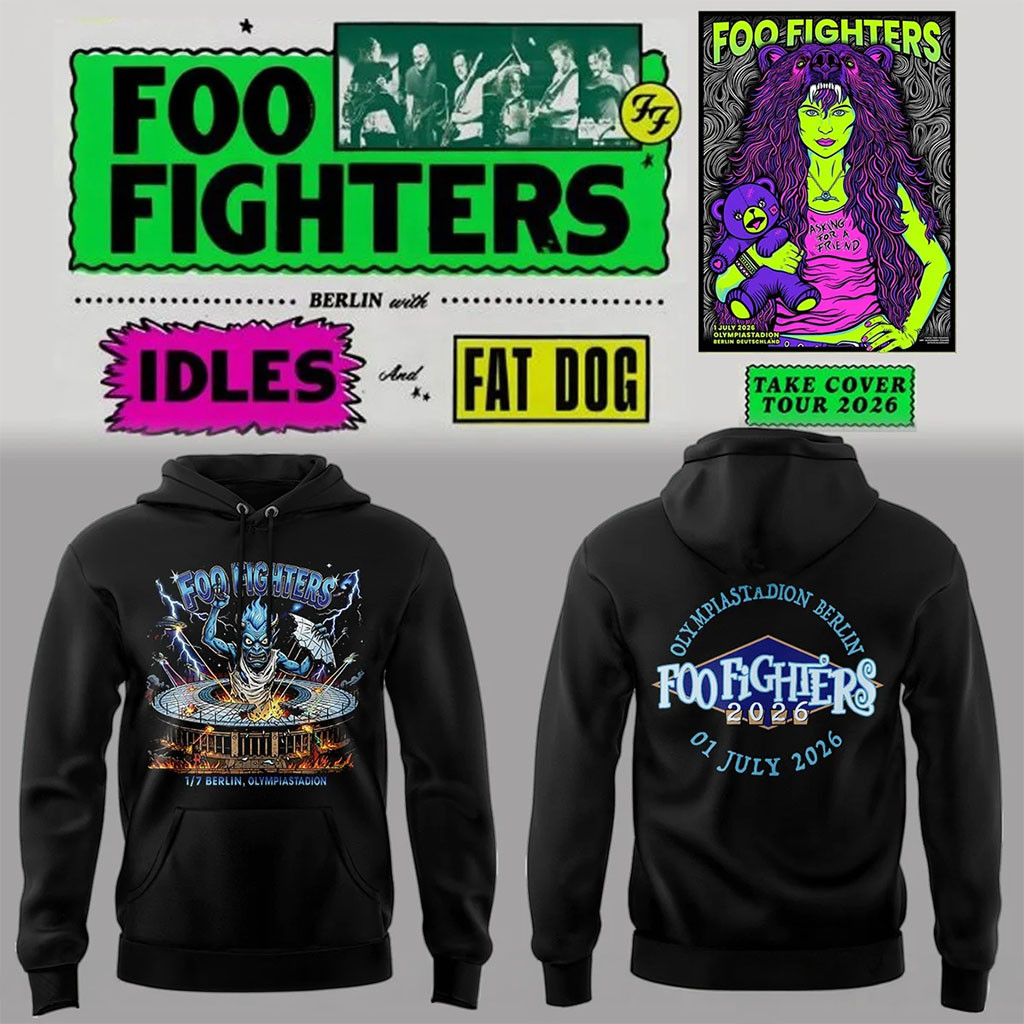 Foo Fighters Take Cover Tour Merch 2026 FF At Olympiastadion In Berlin DE Hoodie Fan Gifts