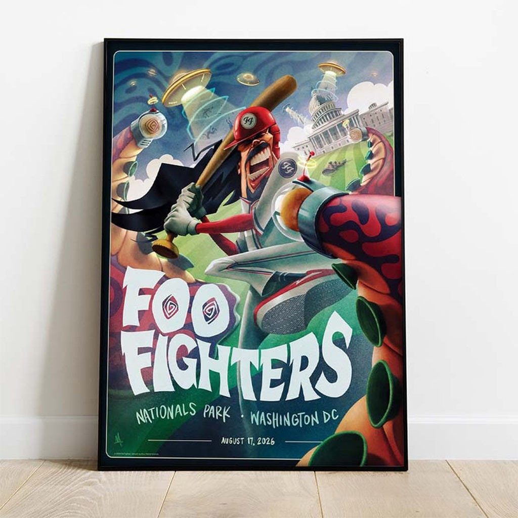 Foo Fighters Washington DC Nationals Park Concert Poster Foo Fighters Merch Wall Art