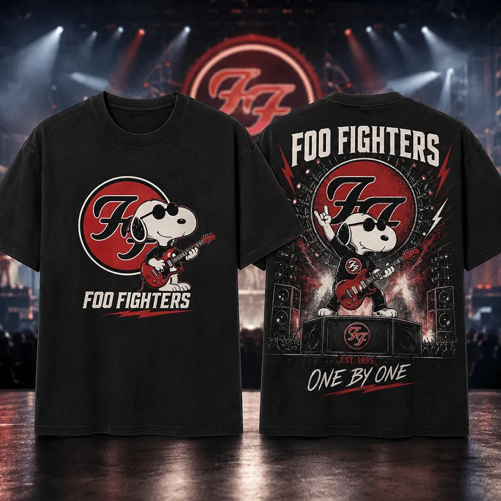 Foo Fighters X Snoopy One By One Shirt Foo Fighters Merch Presents For Rock Lovers