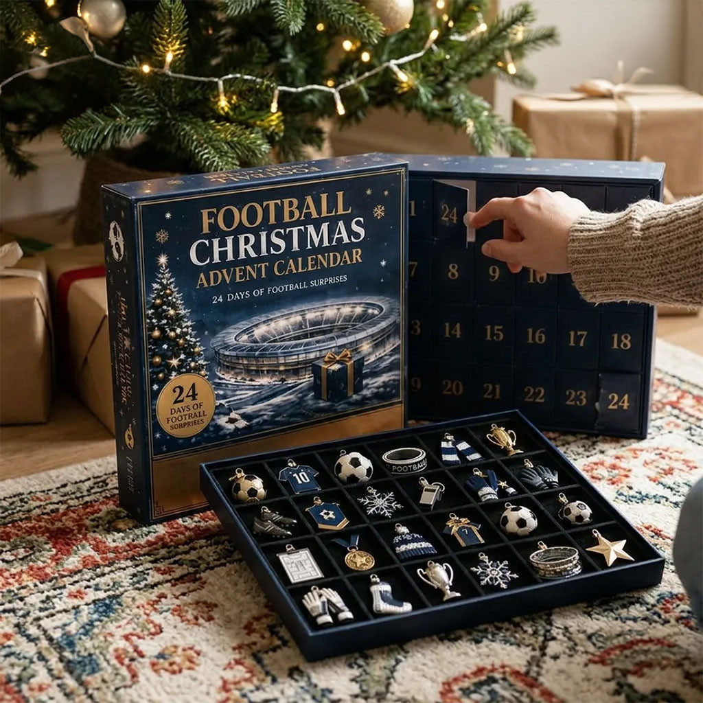 Football Christmas Advent Calendar 2026 24 Days Of Xmas Ornaments Gift For Football Lovers