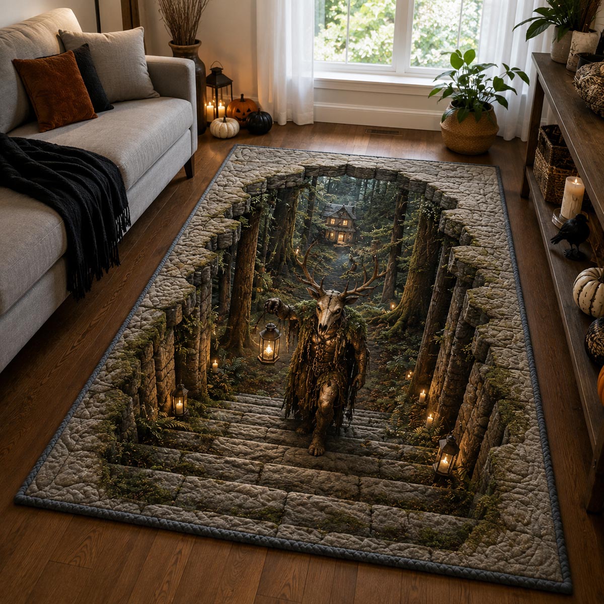 Forest Warden Area Rug Horror Decor For Home Awesome Halloween Gifts