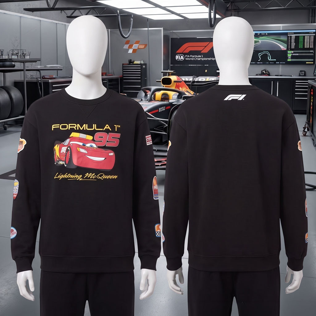 Formula 1 X Disney Cars Lightning Mcqueen 2026 Sweatshirt F1 Merch Gift For Brother Formula 1 X Disney Cars Lightning Mcqueen 2026 Sweatshirt F1 Merch Gift For Brother