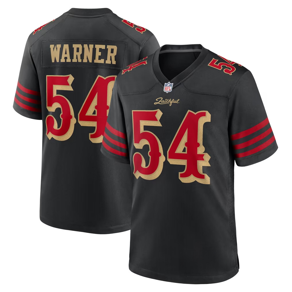 Fred Warner #54 SF 49ers Rivalries Collection Game Black Jersey San Francisco 49ers Merch 2026