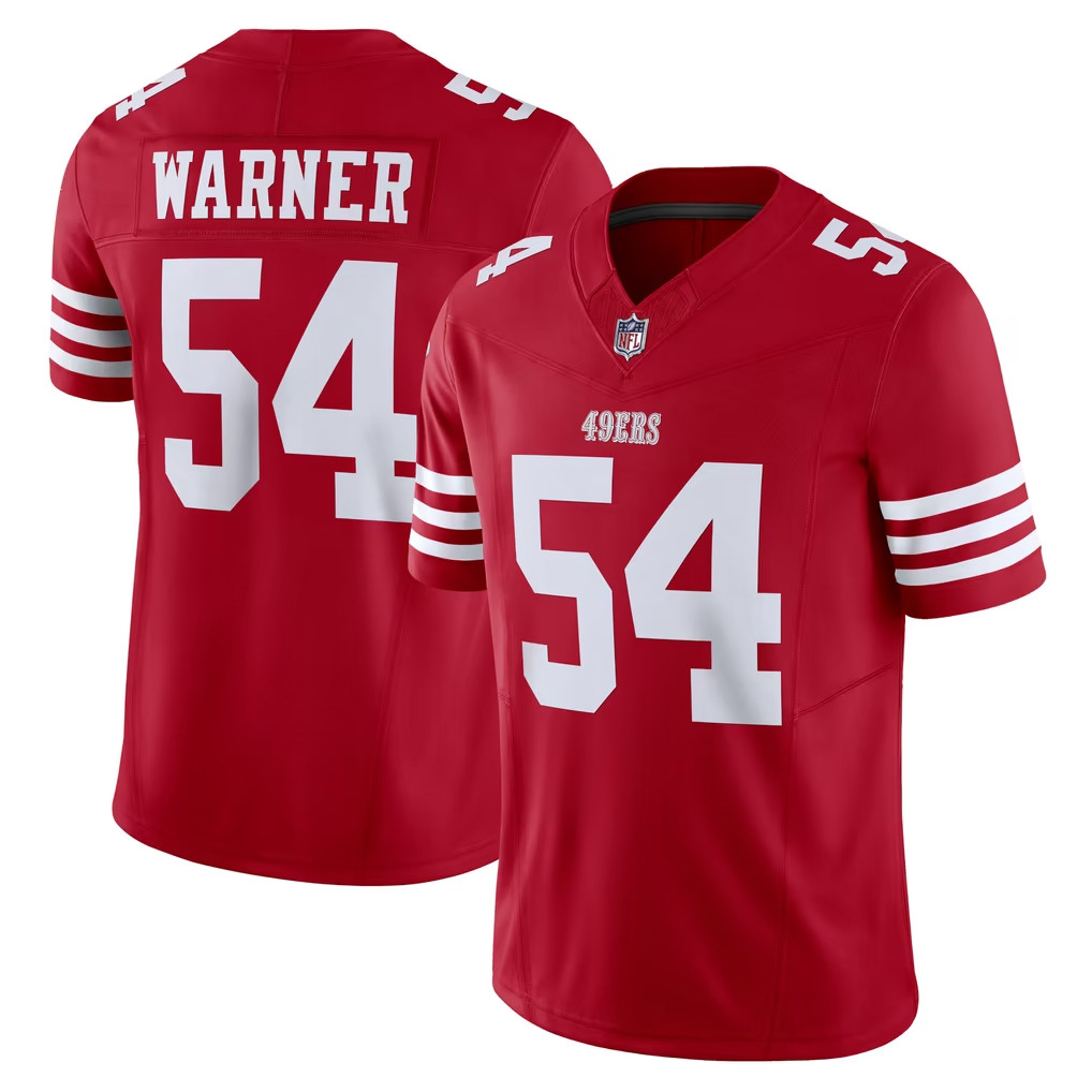 Fred Warner #54 SF 49ers Vapor FUSE Red Jersey San Francisco 49ers Merch 2026 Gift For Fans