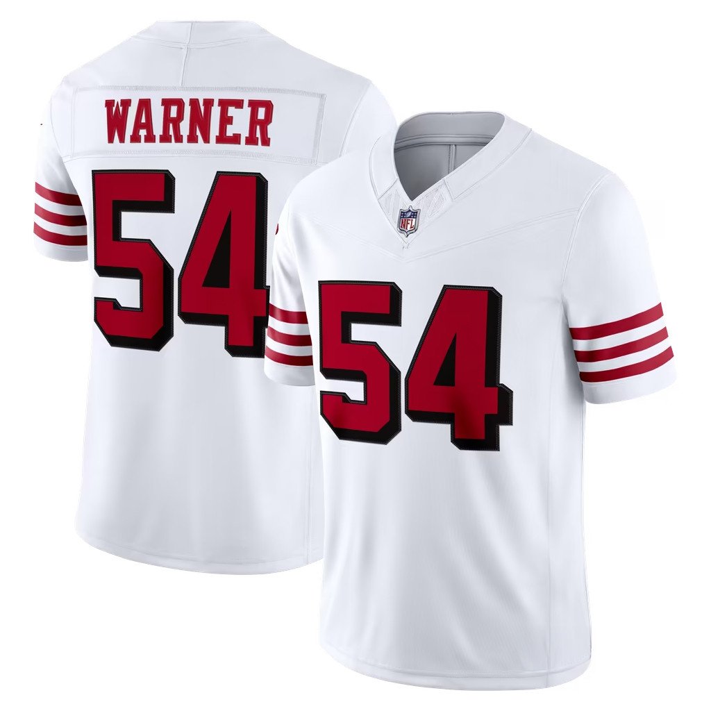 Fred Warner #54 SF 49ers Vapor FUSE White Jersey San Francisco 49ers Merch 2026 Gift For Fans