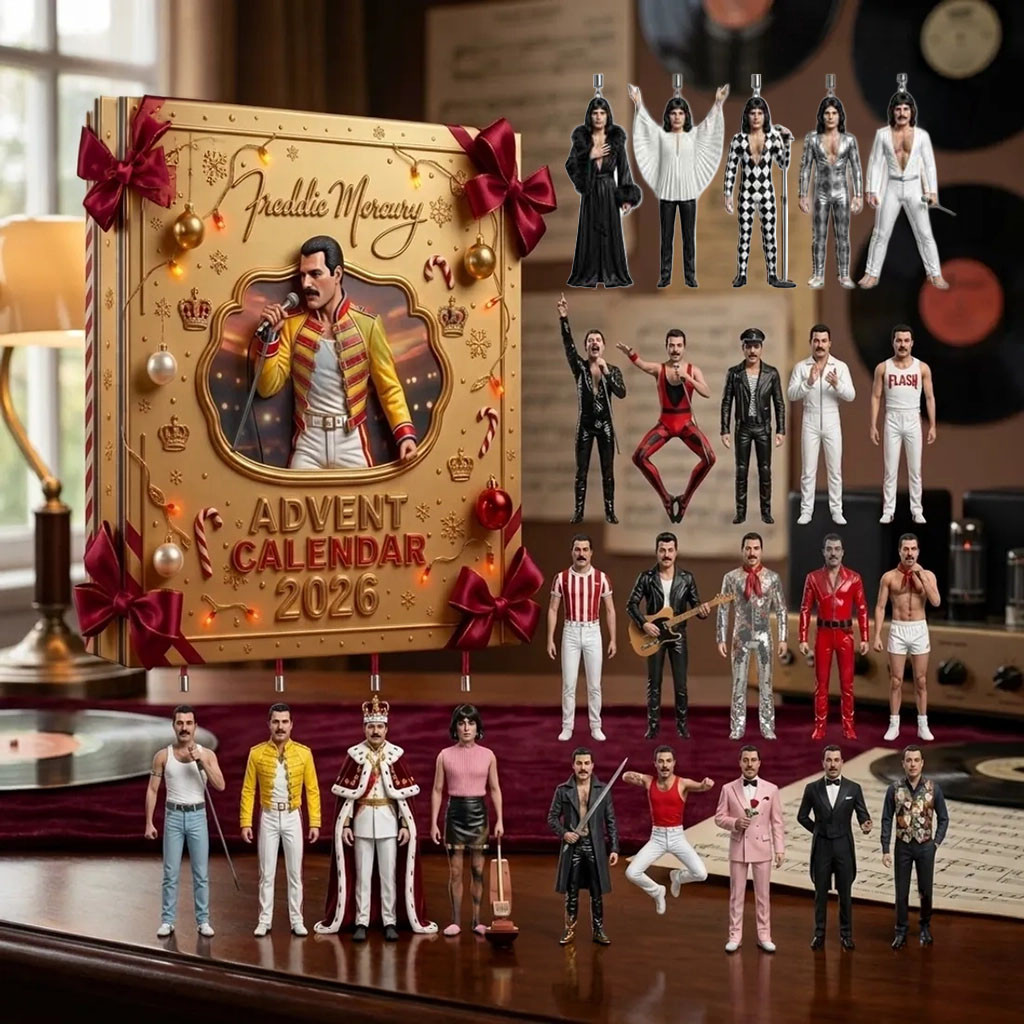Freddie Mercury 2026 The Legend Advent Calendar Freddie Mercury Merch Christmas Gifts