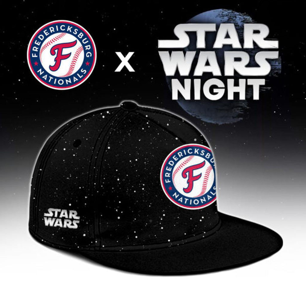 Fredericksburg Nationals X Star Wars Night Snapback Hat 2026 Fredericksburg Nationals Merch