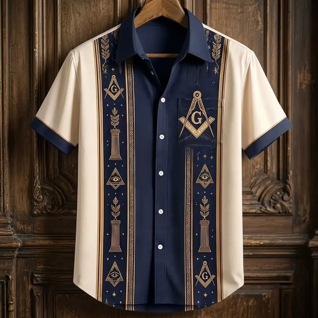 Freemason Compass Square Pattern Hawaiian Shirt Freemason Merch Present For Husband Freemason Compass Square Pattern Hawaiian Shirt Freemason Merch Present For Husband