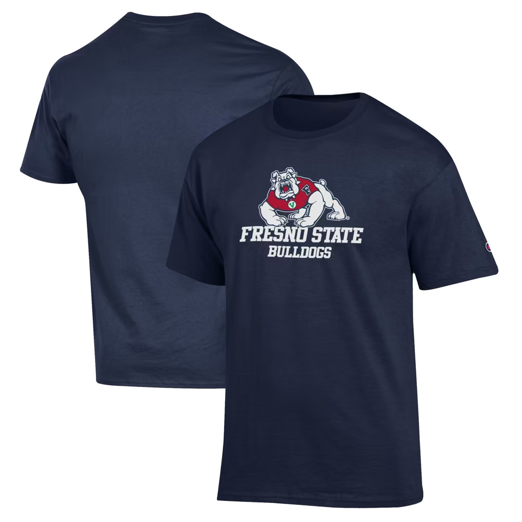 Fresno State Bulldogs Merch 2026 Champion Fresno State Bulldogs T-Shirt Navy Gift For Fans