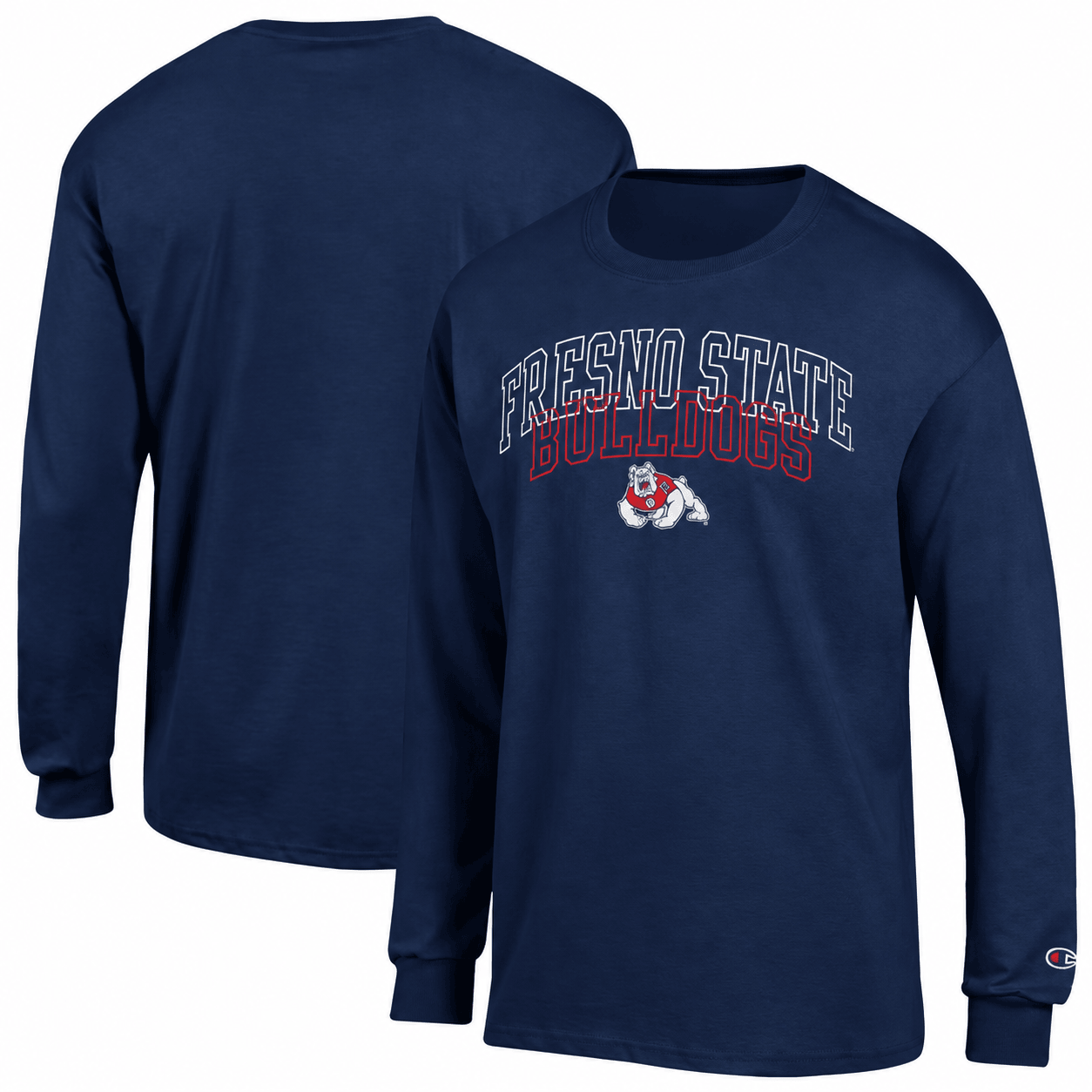 Fresno State Bulldogs Merch 2026 Champion Fresno State Bulldogs Team Long Sleeve Shirt Navy