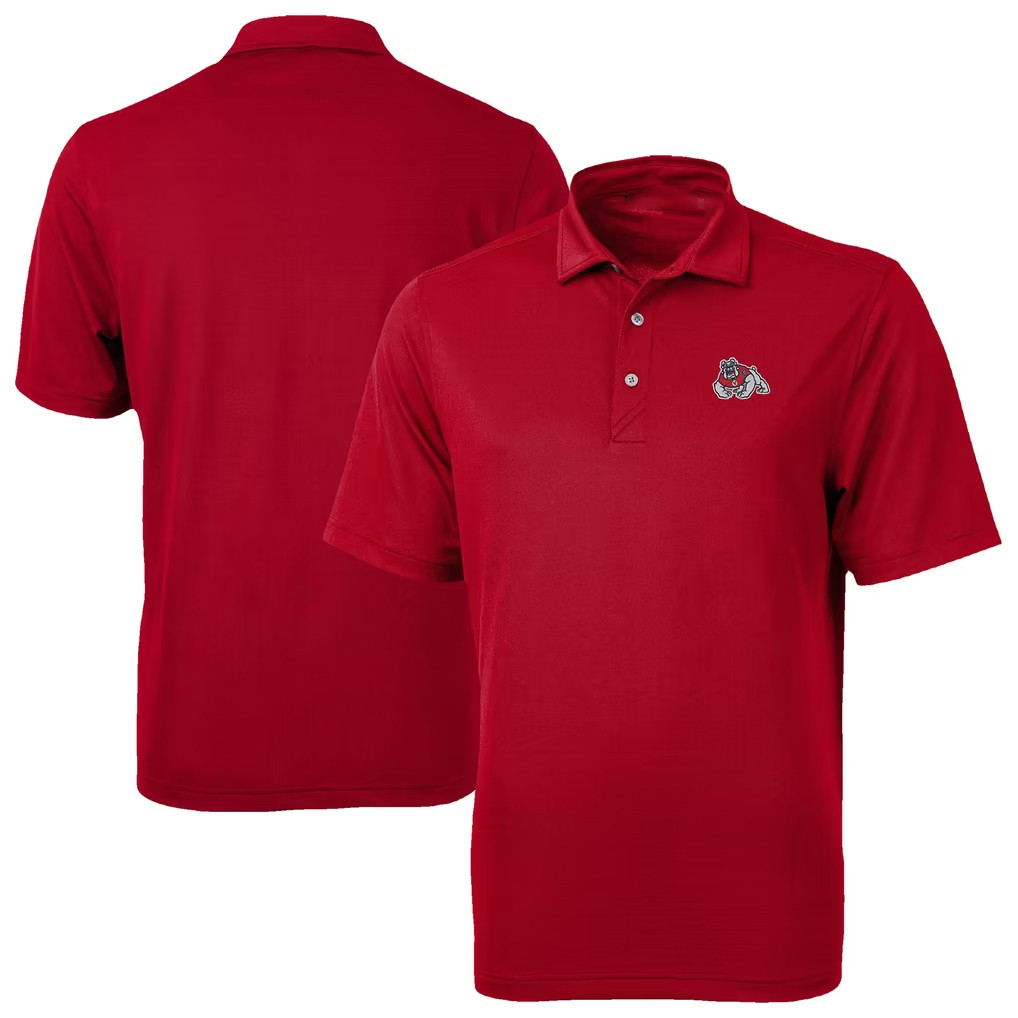 Fresno State Bulldogs Merch 2026 Cutter And Buck Red Fresno State Bulldogs Polo Shirt Fan Gear