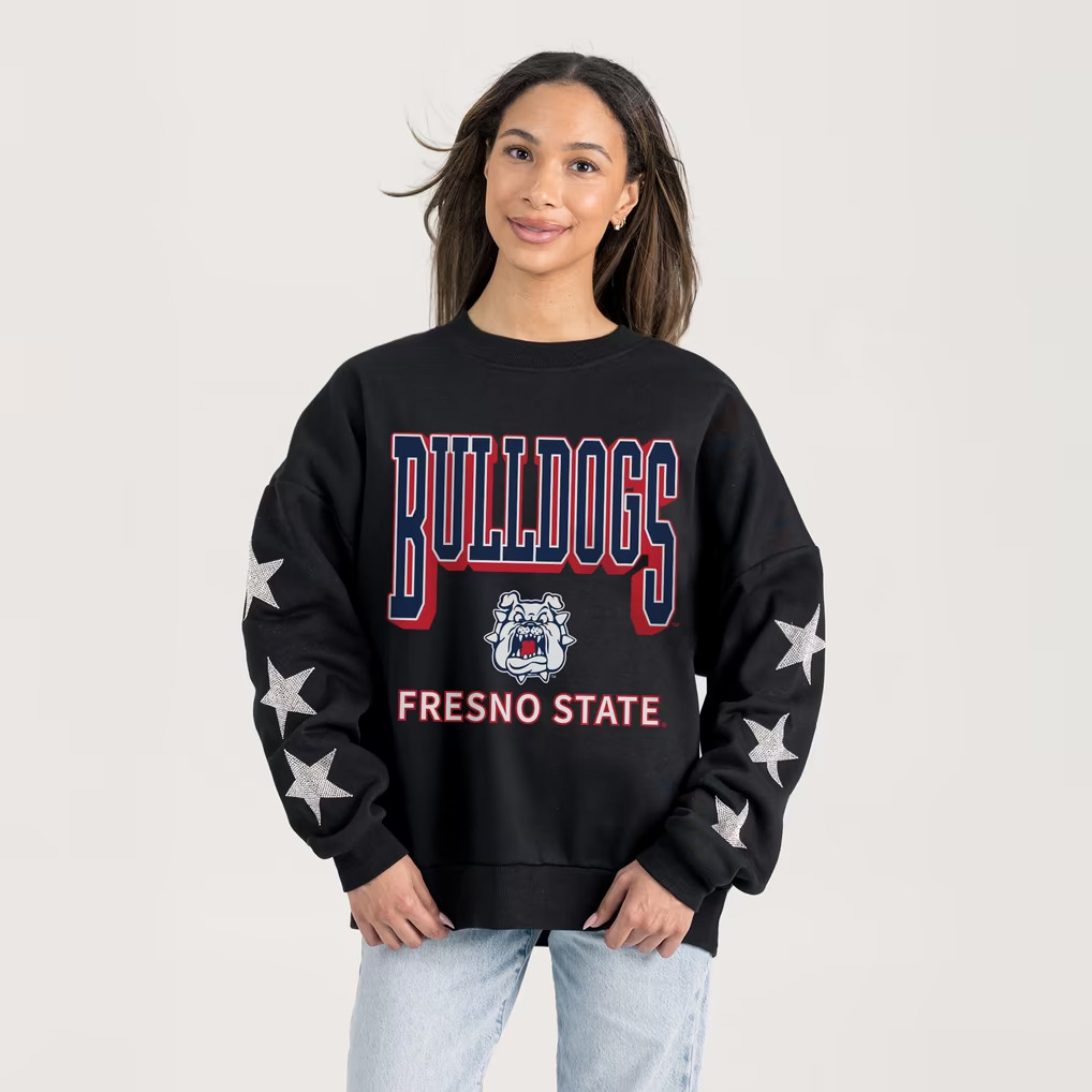 Fresno State Bulldogs Merch 2026 Gameday Couture Black FS Bulldogs Pure Victory Sweatshirt