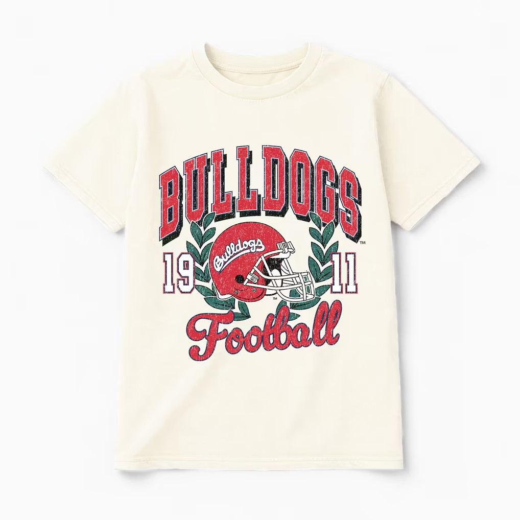 Fresno State Bulldogs Merch 2026 Gameday Couture Bulldogs Football Raised On Victory T-Shirt