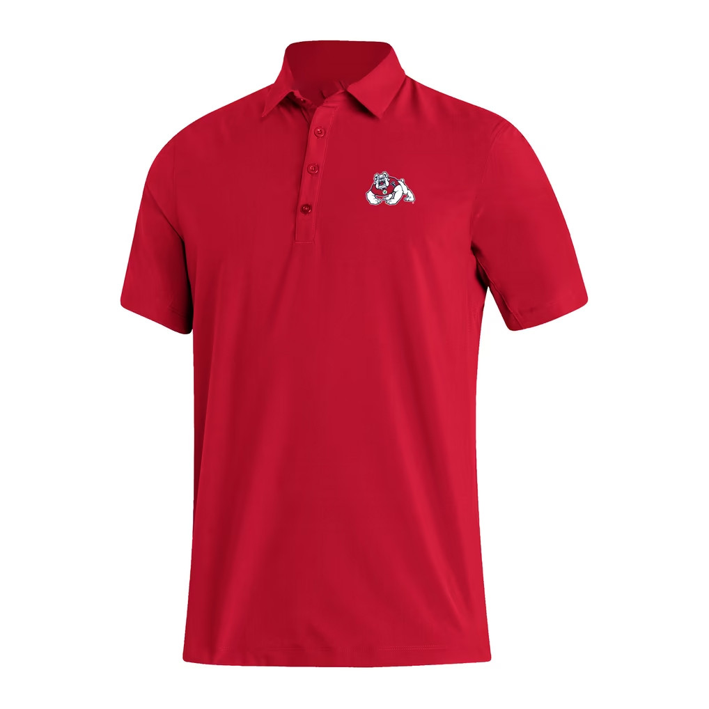 Fresno State Bulldogs Merch 2026 Red Fresno State Bulldogs Stadium Coaches AEROREADY Polo Shirt