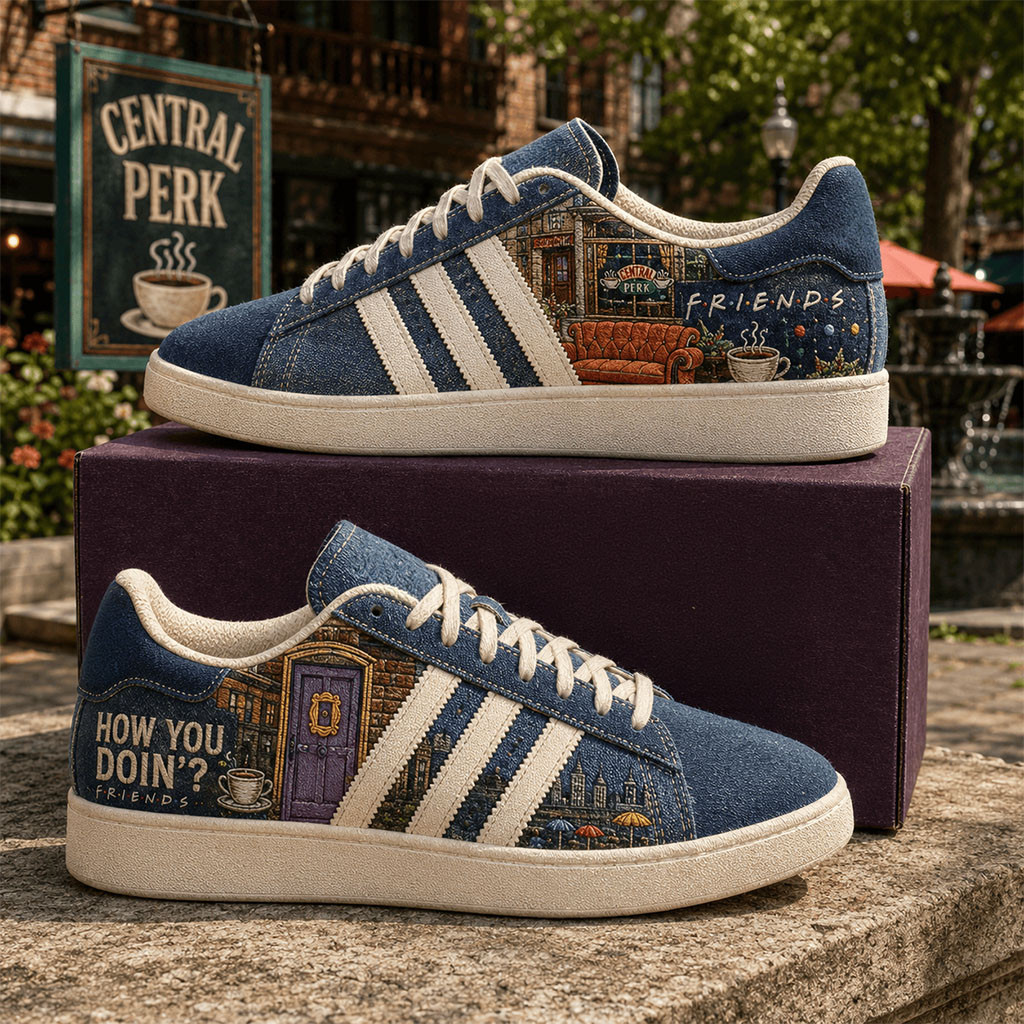 Friends TV Show Sneakers How You Doin Shoes Friends Merch Sitcom Fan Gifts Ideas Friends TV Show Sneakers How You Doin Shoes Friends Merch Sitcom Fan Gifts Ideas