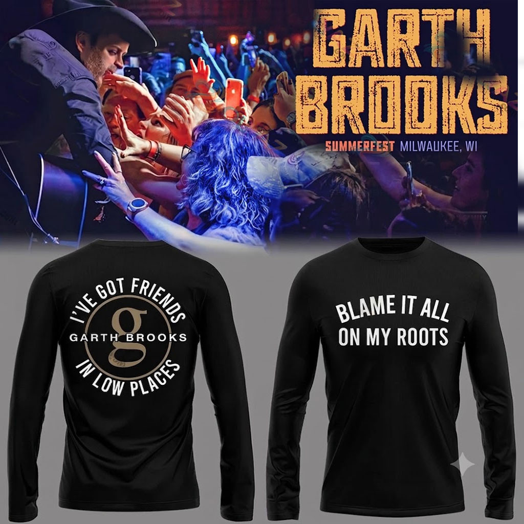 Garth Brooks Blame It All On My Roots Summerfest 2026 Long Sleeve Shirt Garth Brooks Merch