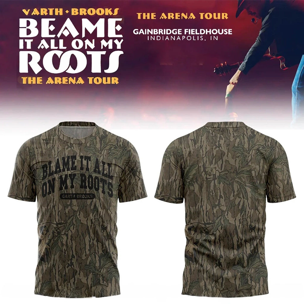 Garth Brooks Blame It All On My Roots The Arena Tour Camo T-Shirt Garth Brooks Merch Dad Gifts