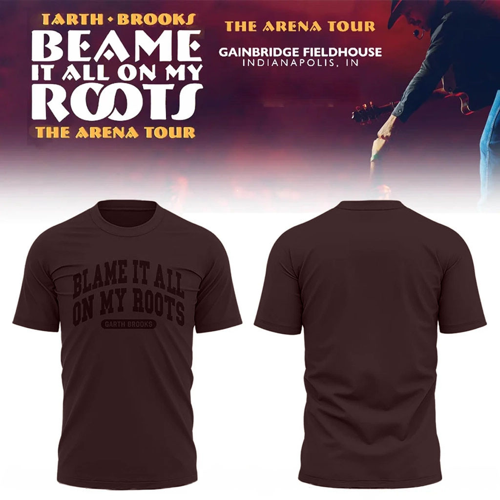 Garth Brooks Merch Blame It All On My Roots The Arena Tour T-Shirt Present For Husband