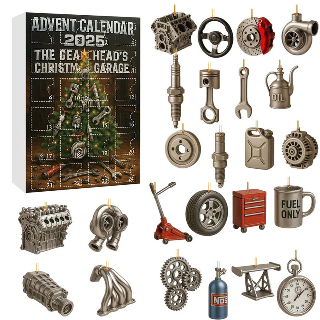 Gearheads Christmas Garage Advent Calendar 2026 24 Days Car Parts Acrylic Ornaments Xmas Gifts Gearheads Christmas Garage Advent Calendar 2026 24 Days Car Parts Acrylic Ornaments Xmas Gifts