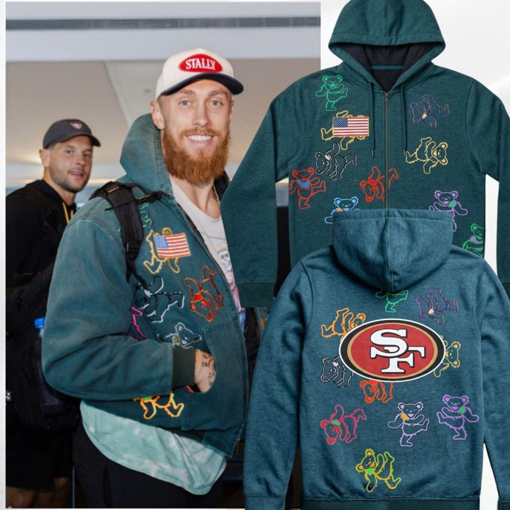 George Kittle San Francisco 49Ers Have Arrived In Melbourne Zip Hoodie George Kittle Merch