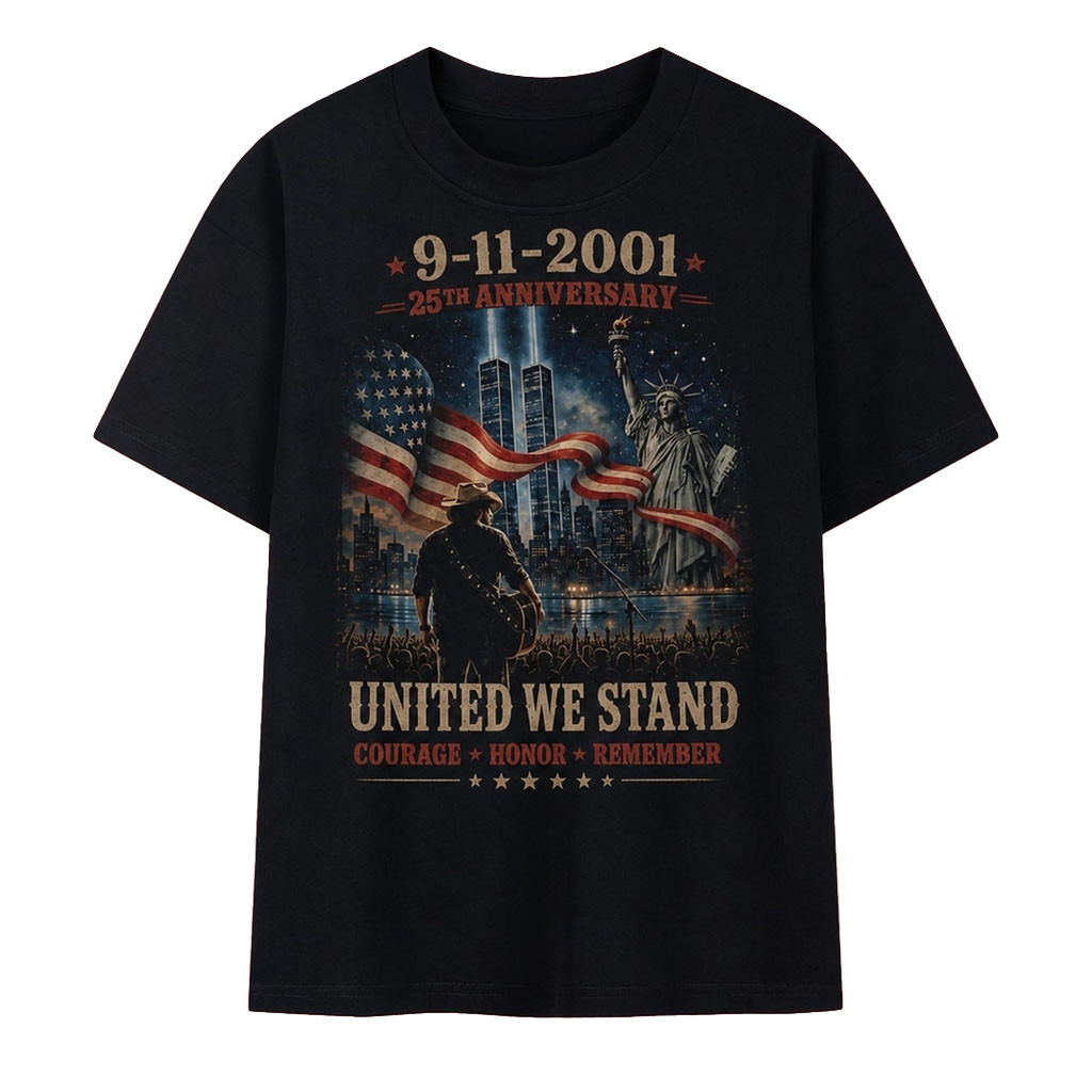 George Strait 911 25th Anniversary Courage Honor Remember Patriotic T-Shirt George Strait Merch George Strait 911 25th Anniversary Courage Honor Remember Patriotic T-Shirt George Strait Merch