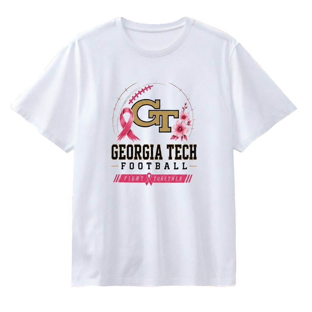 Georgia Tech Yellow Jackets Fight Together Breast Cancer Awareness T-Shirt Football Fan Merch Georgia Tech Yellow Jackets Fight Together Breast Cancer Awareness T-Shirt Football Fan Merch
