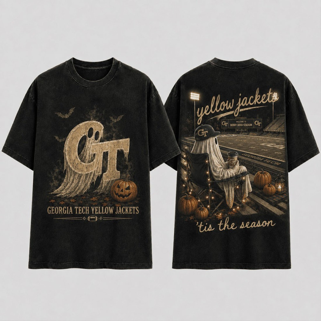 Georgia Tech Yellow Jackets Halloween Ghost T-Shirt Tis The Season Shirt Yellow Jackets Merch Georgia Tech Yellow Jackets Halloween Ghost T-Shirt Tis The Season Shirt Yellow Jackets Merch