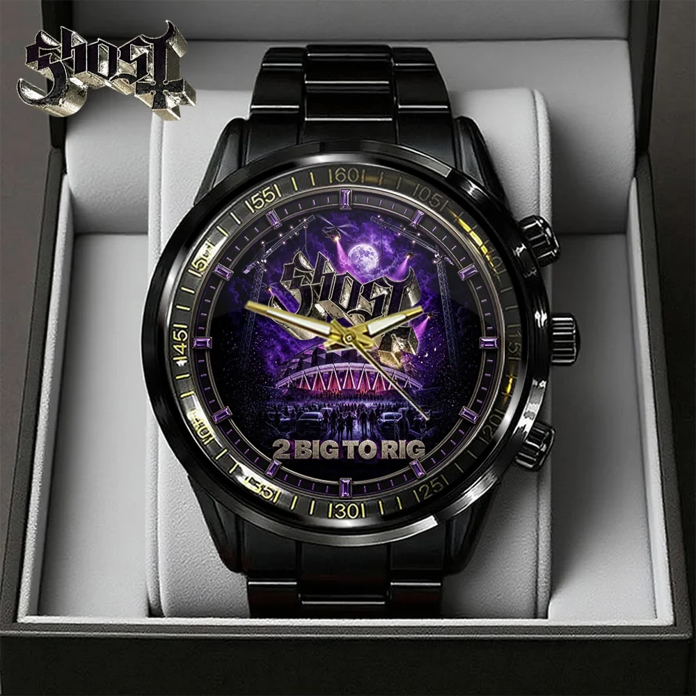Ghost Band 2 Big To Rig Black Stainless Steel Watch Ghost Merch Gifts For Guys Who Like Music
