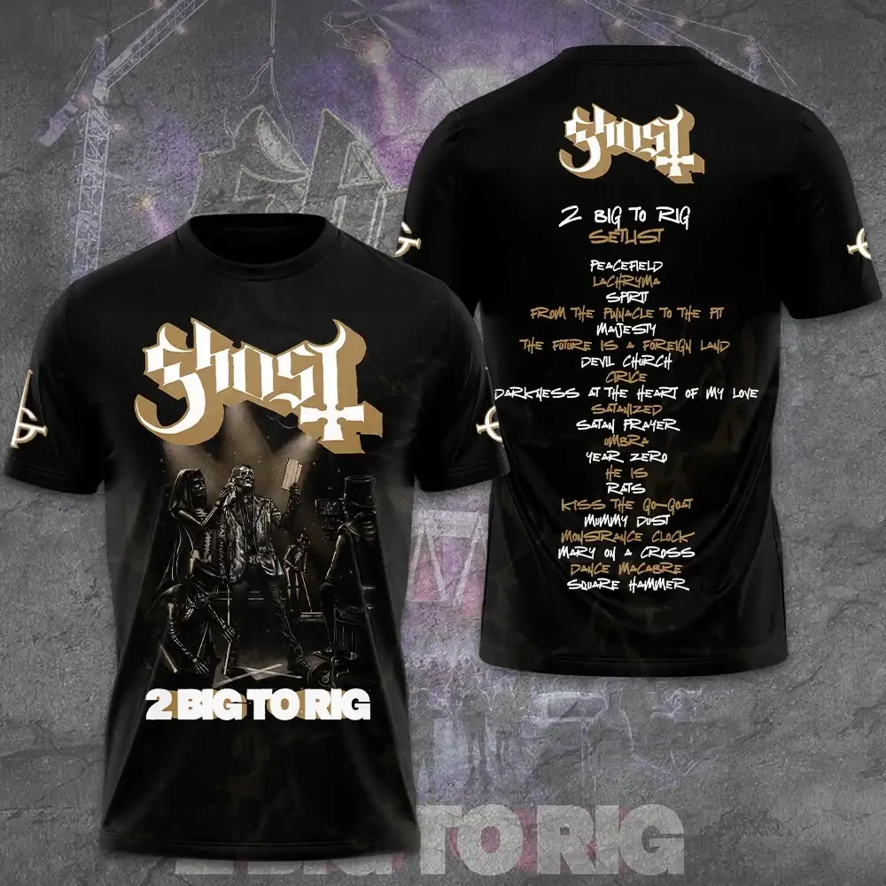 Ghost Band 2 Big To Rig Setlist T-Shirt Ghost Band Merch Cool Gifts For Rock Lovers