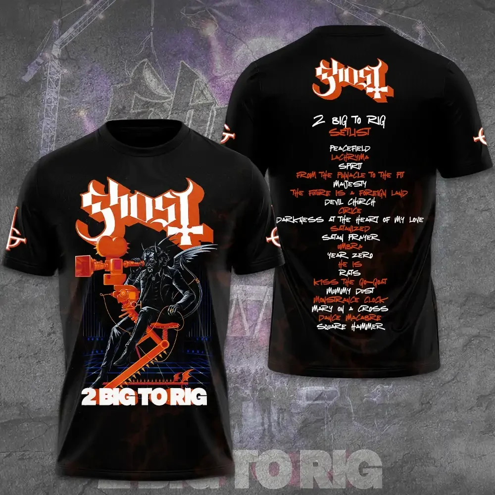 Ghost Band Merch 2 Big To Rig Setlist T-Shirt Cool Gifts For Rock Lovers