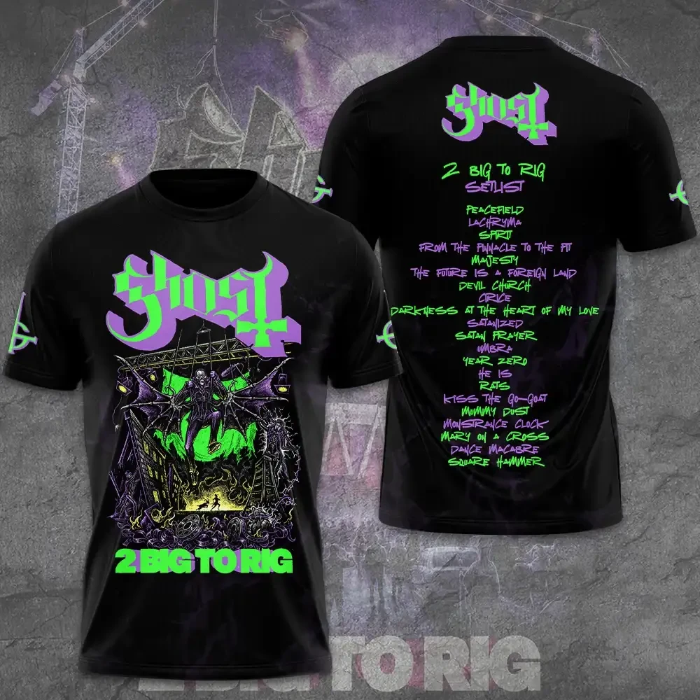 Ghost Band Merch 2 Big To Rig Setlist T-Shirt Music Lover Gift Ideas For Him Ghost Band Merch 2 Big To Rig Setlist T-Shirt Music Lover Gift Ideas For Him