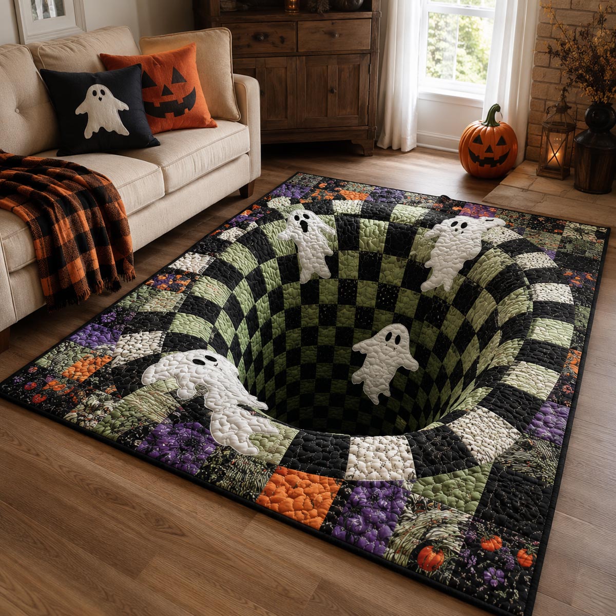 Ghost Portal Area Rug Horror Decor For Home Halloween Themed Presents
