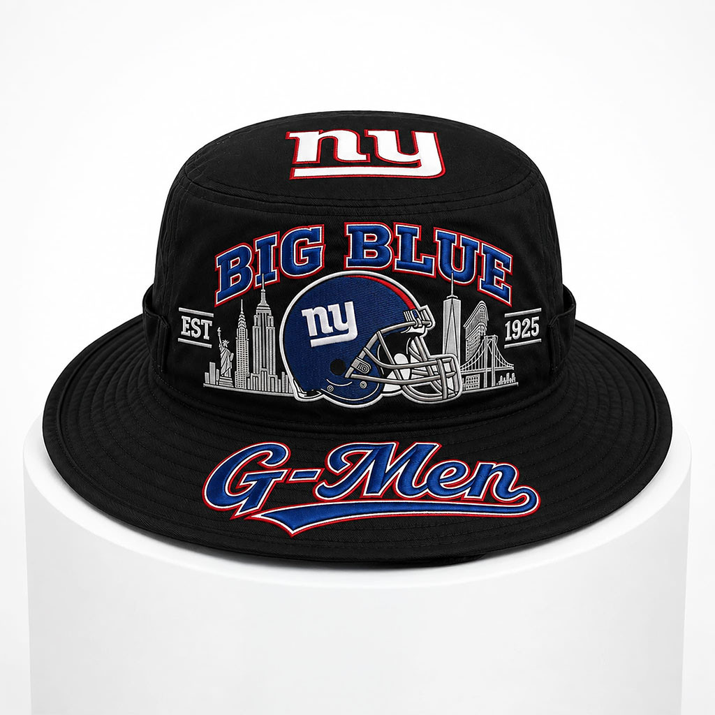 Giants Big Blue EST 1925 Bucket Hat New York Giants Merch Gifts For Football Fan
