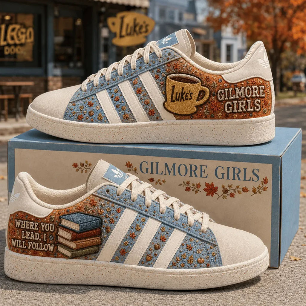 Gilmore Girls Luke's Diner Sneakers Where You Lead I Will Follow Shoes Gilmore Girls Merch